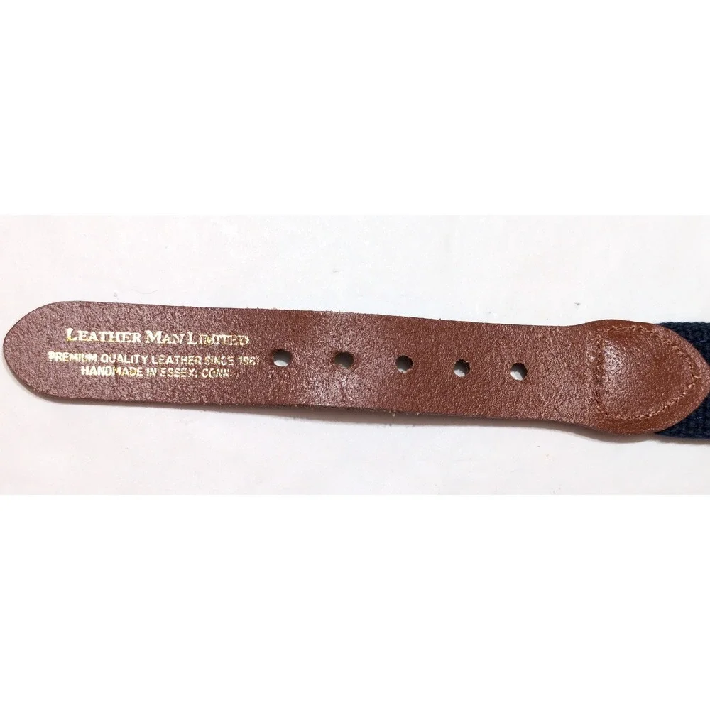 Leather Man Limited USA American Flag Woven Belt Blue ~ Size 34